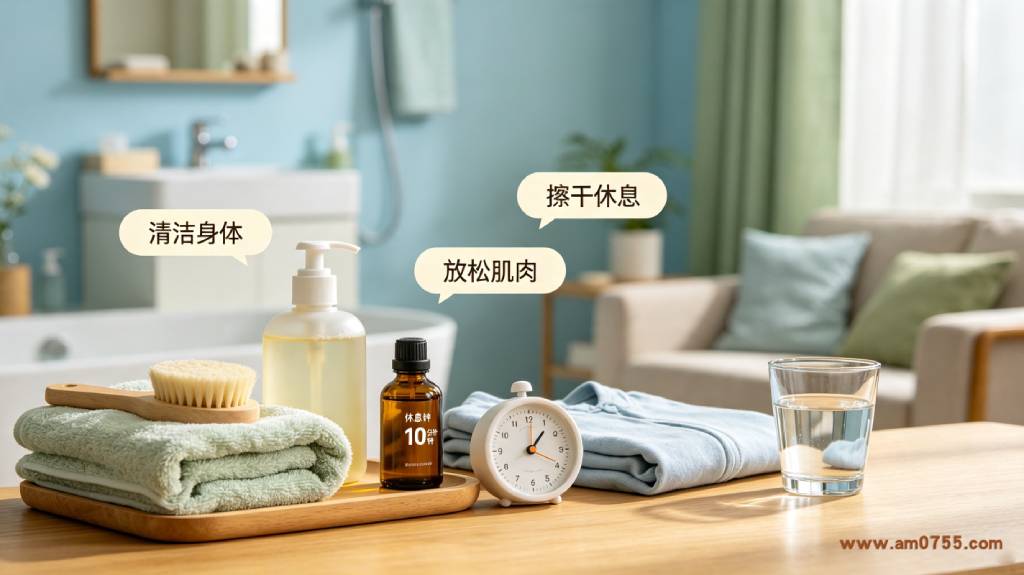 按摩前温水淋浴可以清洁身体、放松肌肉,但应避免泡澡过久,擦干并稍作休息后再进行按摩。 按摩前洗澡注意事项,清洁身体放松肌肉后擦干休息