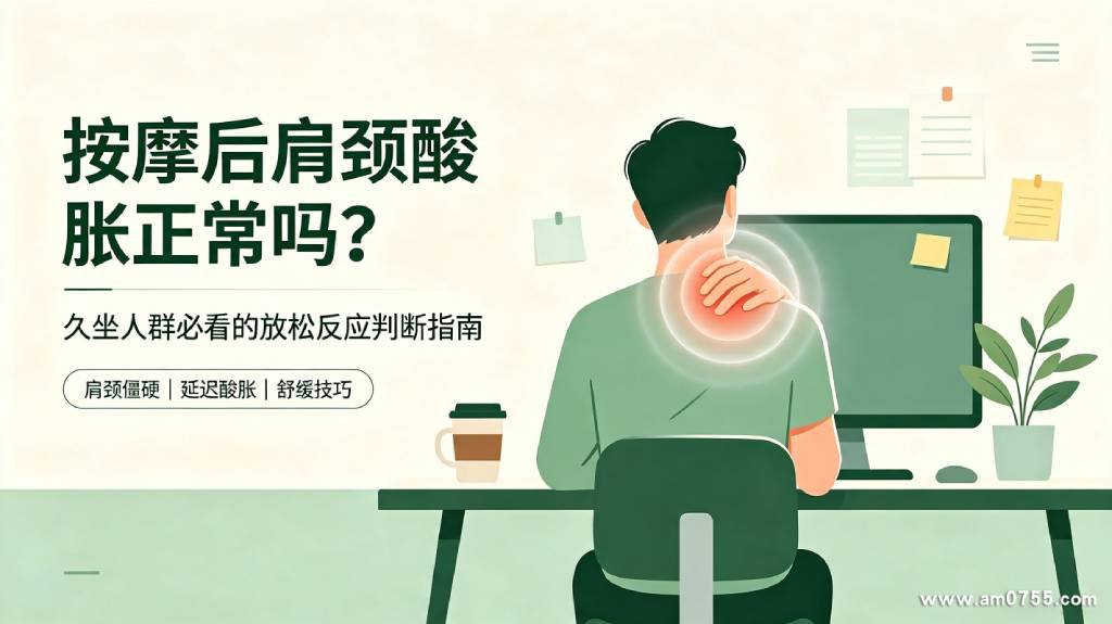 久坐肩颈僵硬，按摩之后为什么会酸胀？属于正常现象吗